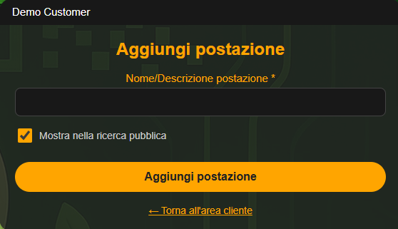Aggiungi postazione